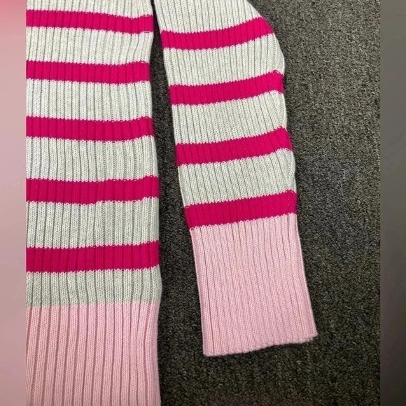 Vineyard Vines Sweater Pink Stripe Heather Gray Boatneck Women’s Small MSRP $90 - Picture 7 of 11